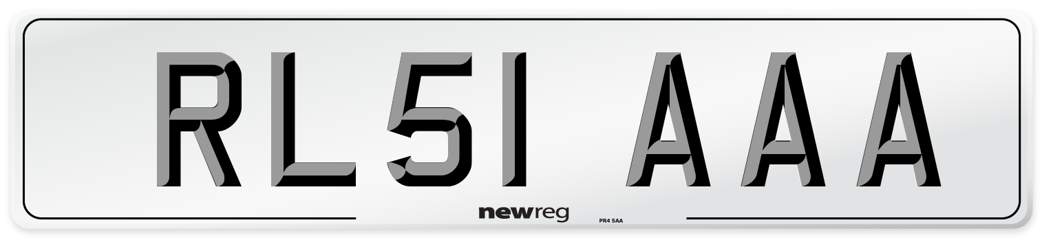 RL51 AAA Number Plate from New Reg